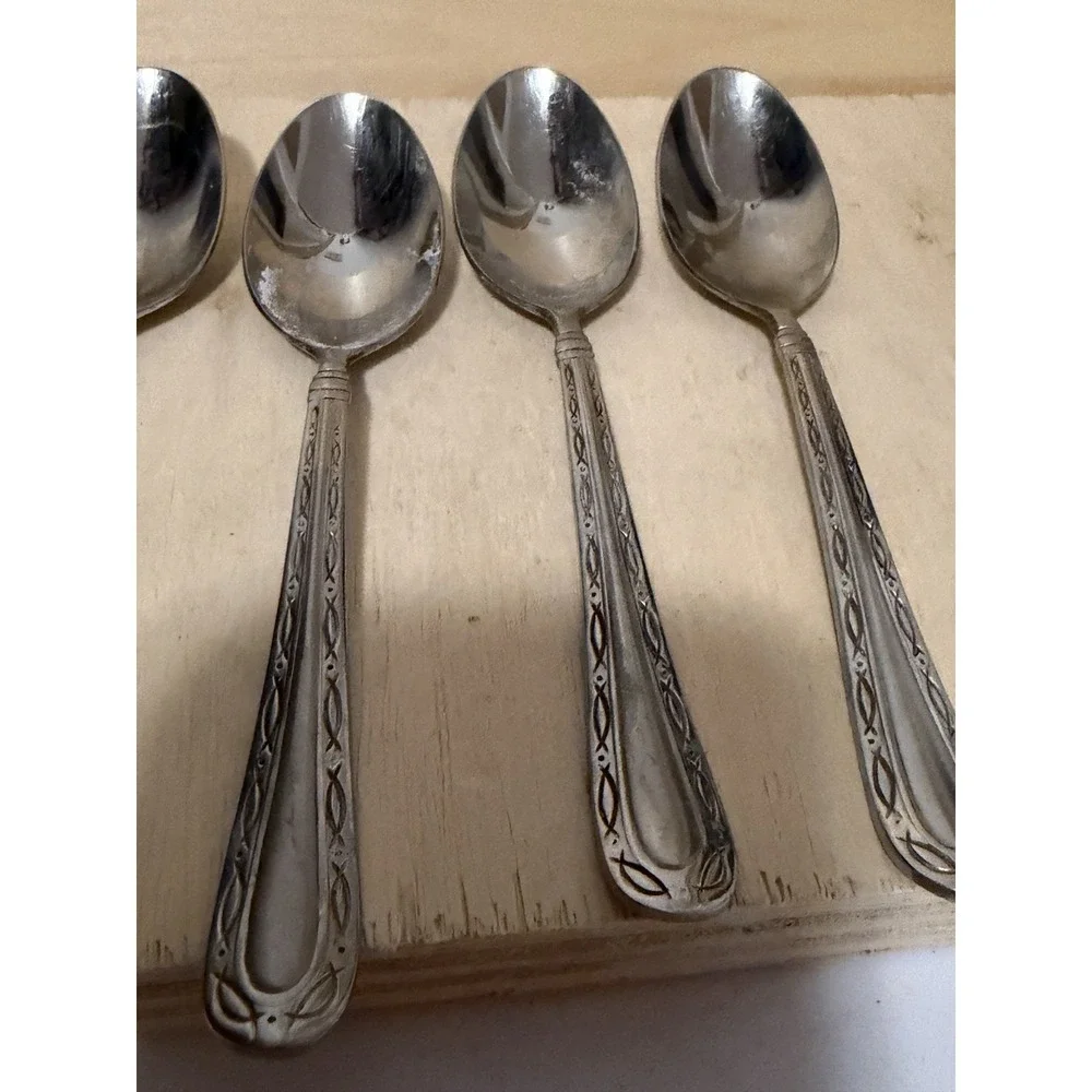 oneida stainless flatware Tea Spoons 5 Total